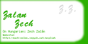 zalan zech business card